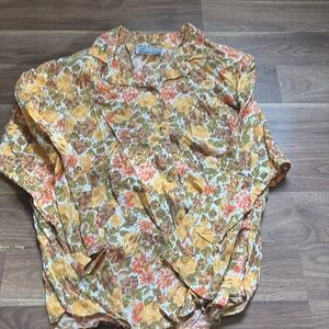Vintage Batida long sleeve button down top size s
